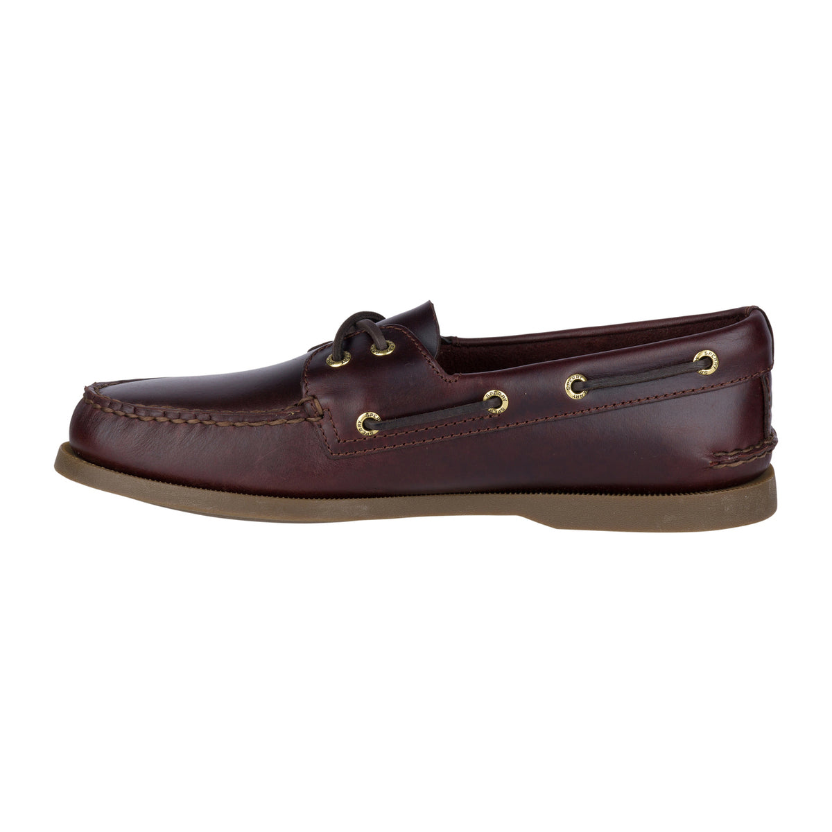 Authentic Original 2 Eye Leather men's boat shoe in amaretto #colour_amaretto