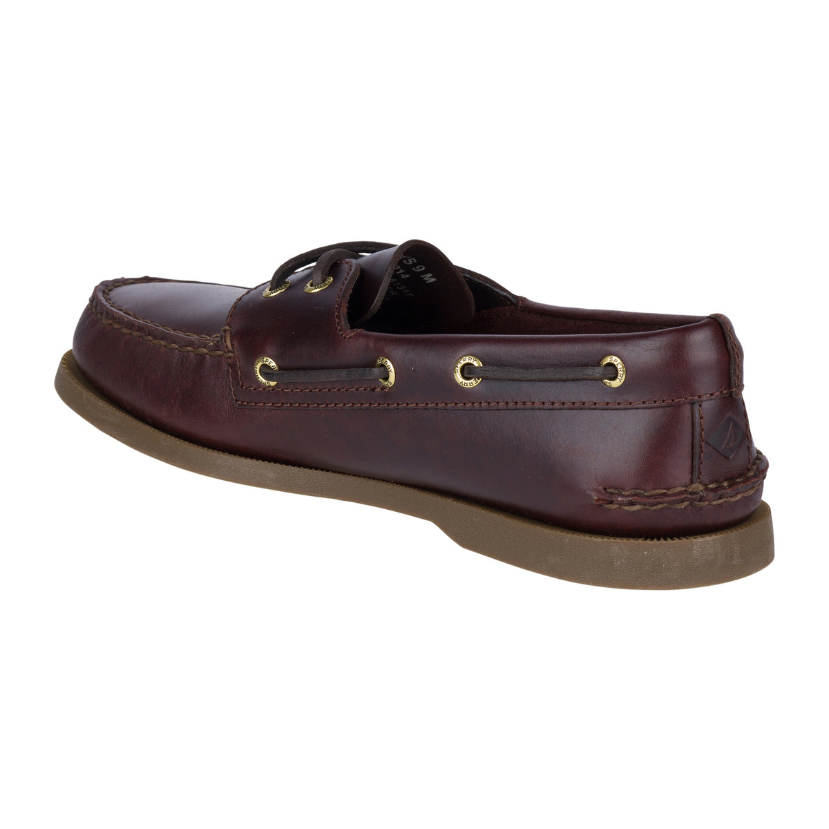 Authentic Original 2 Eye Leather men's boat shoe in amaretto #colour_amaretto