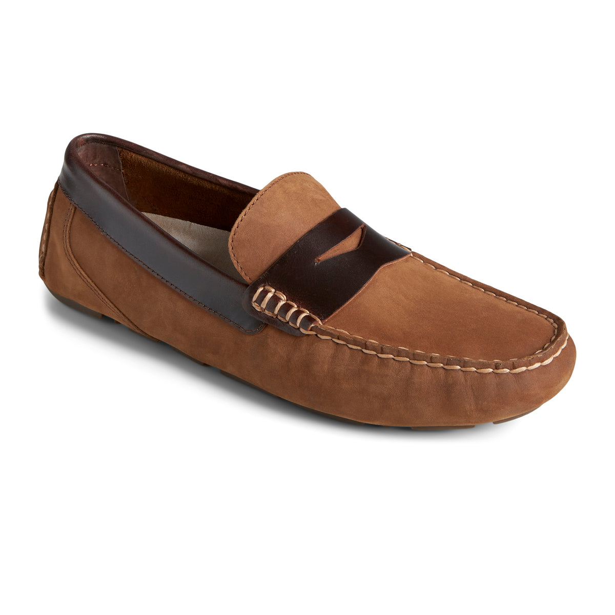 Davenport Penny Driver men's loafer in buc brown #colour_buc-brown