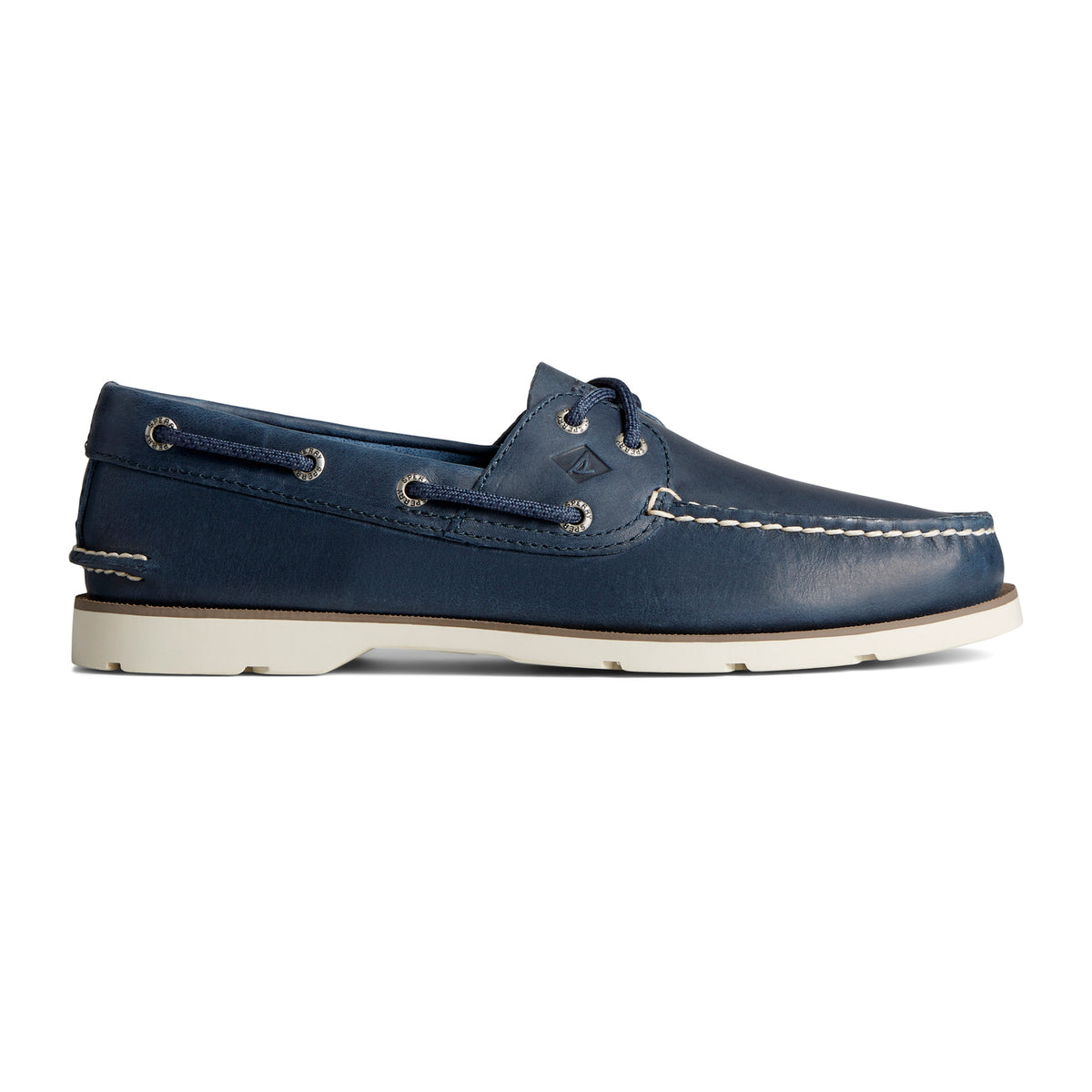 Leeward 2 Eye men's boat shoe in navy #colour_navy