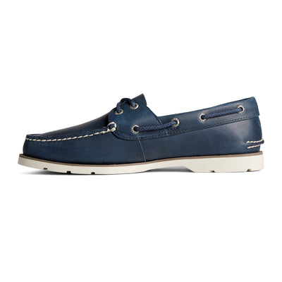 Leeward 2 Eye men's boat shoe in navy #colour_navy